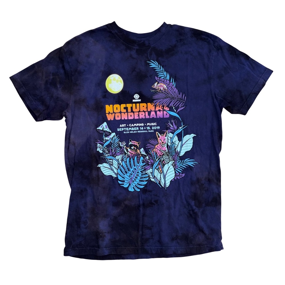 Insomniac Nocturnal Wonderland 2019 Festival Tie Dye Graphic T-Shirt Mens L